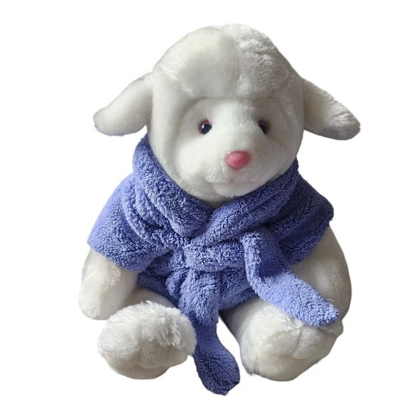 Lamb Plush in Bathrobe Very Soft 16” Stuffed Animal - Picture 1 of 9